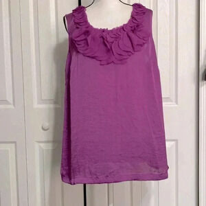Woman’s Adiva purple sleeveless blouse shirt top